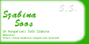 szabina soos business card